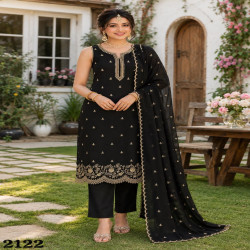 Rooh Premium Georgette Embroidered Kurta Pant Set with Dupatta